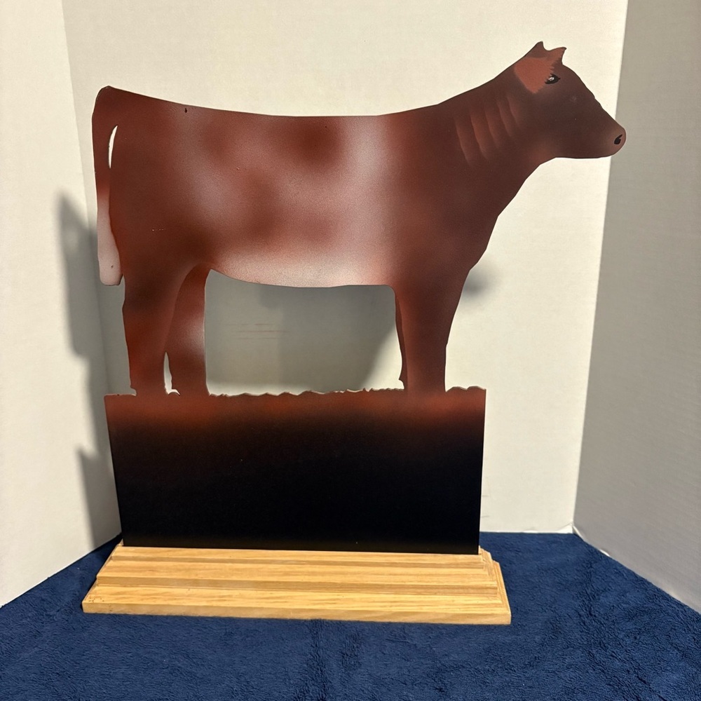20” Homemade Heavy Steel Cut Out Cow Cattle Home Decor Accent Award Farm Ranch